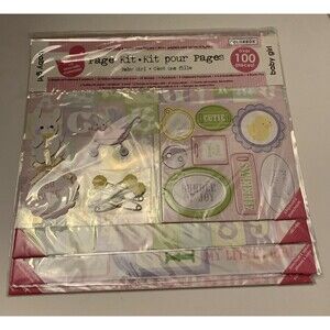 COLORBOK SCRAPBOOK PAGE KIT / BABY GIRL / KIT # 43610 / newborn hats